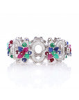Colored Stone and Diamond ' Tutti Frutti' Bracelet