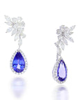 Sparkling Cluster Sapphire Earrings