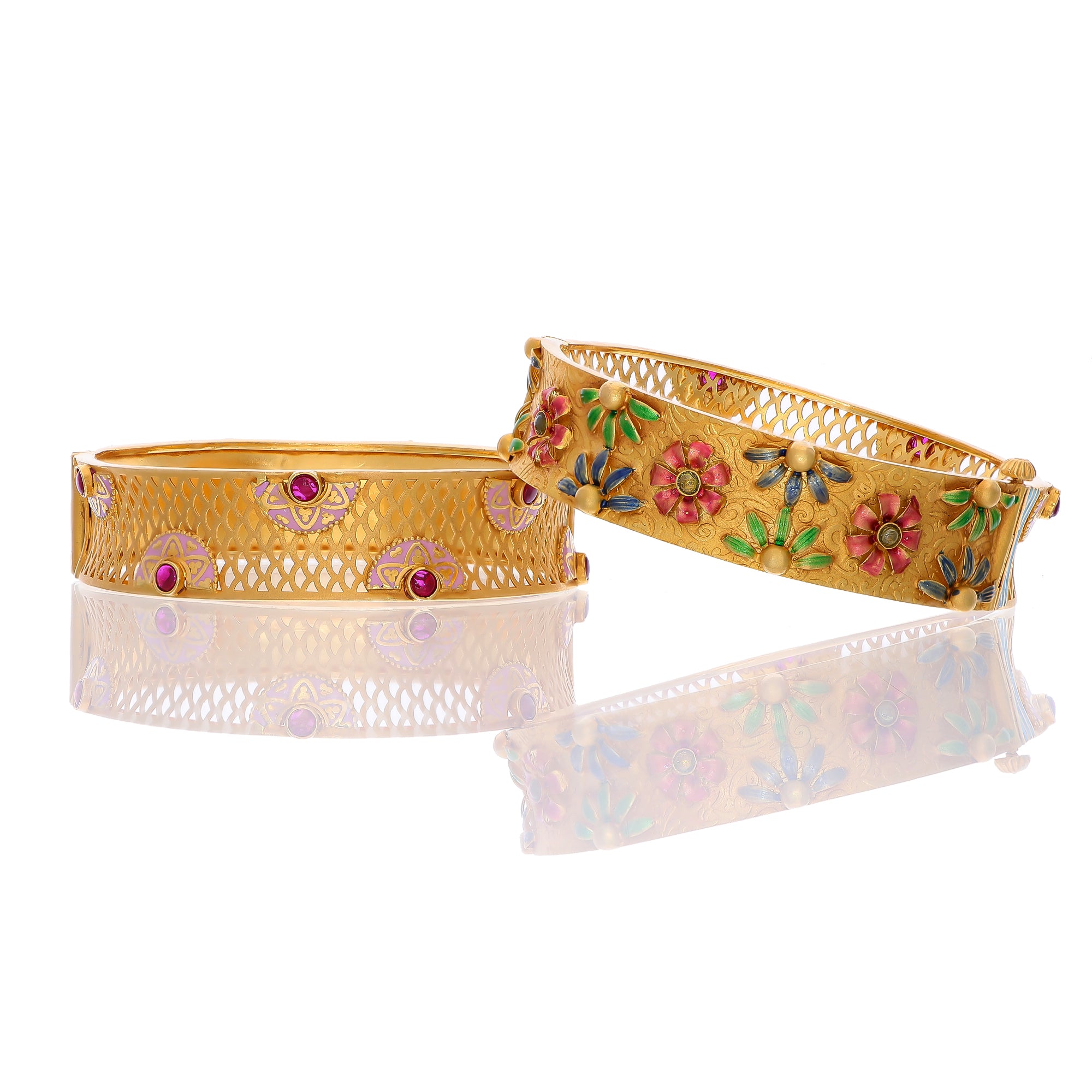 Meena on sale gold bangles