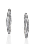 Geometric Hoop Diamond Earrings