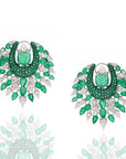 Emerald Feathered Luxe Diamond Earrings