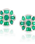 Gleaming Green Diamond Studs