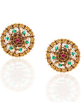 Floral Antique Gold Studs