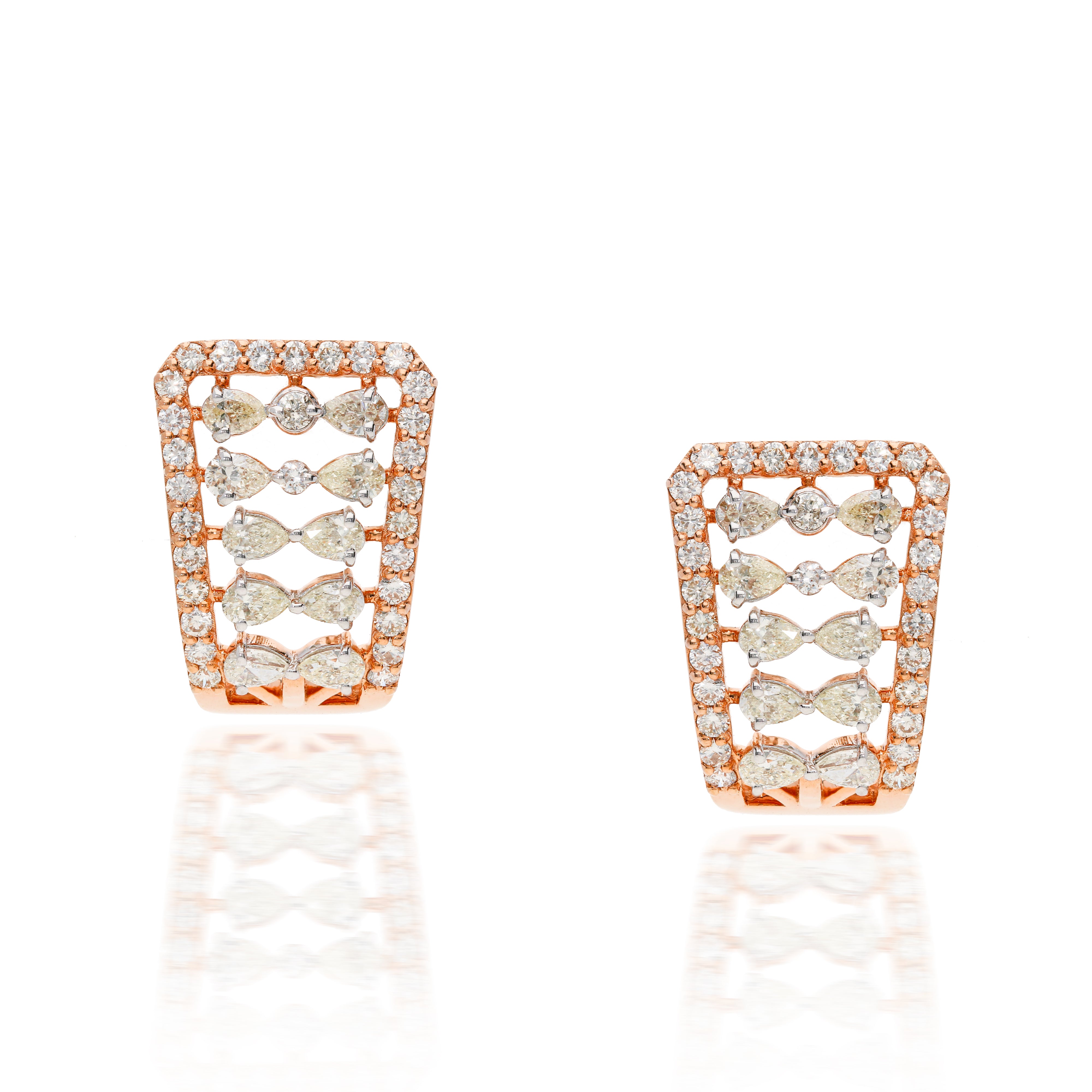 Pear Mirage Diamond Studs