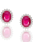 Ruby Sunburst Diamond Studs