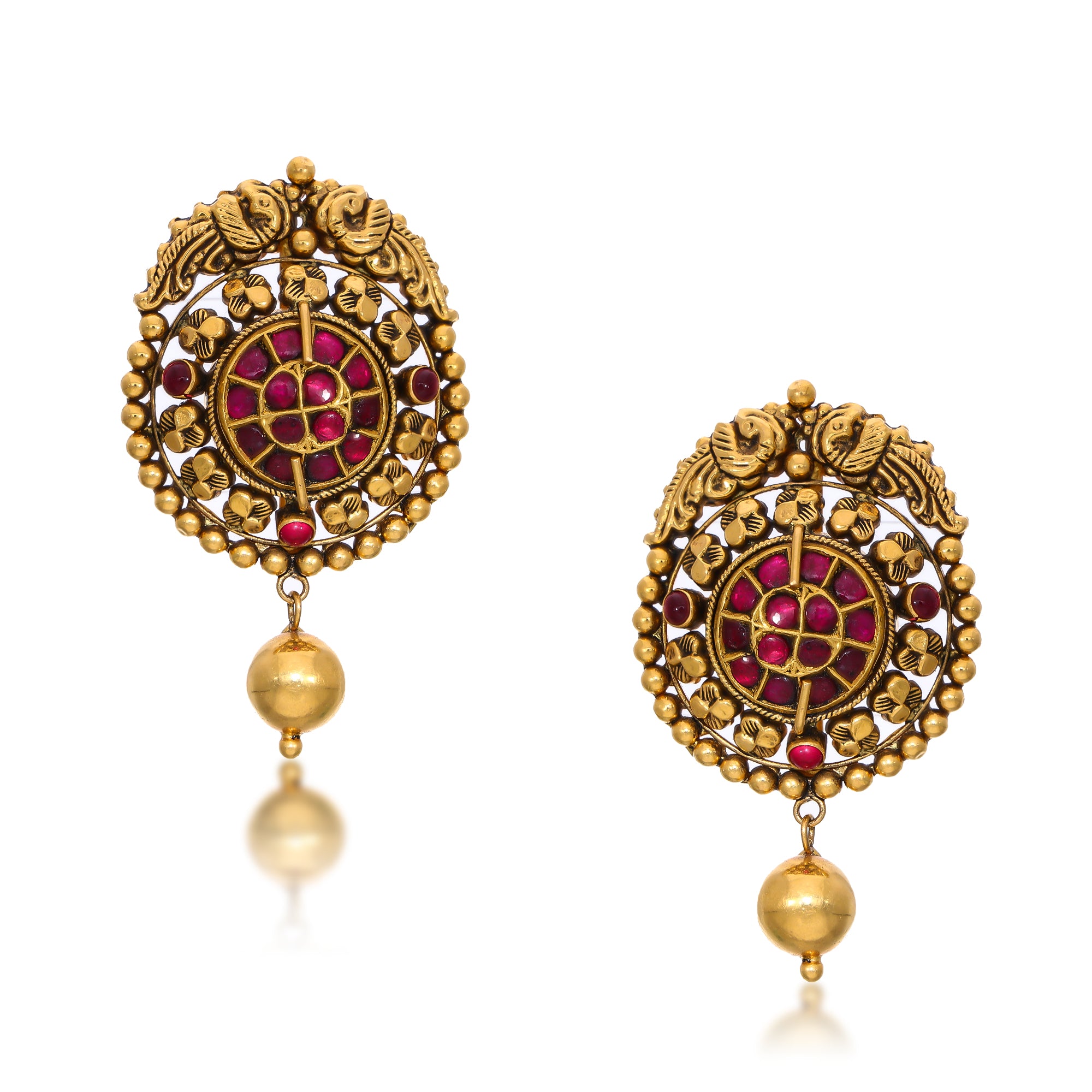 Rudraksh Gold Earrings