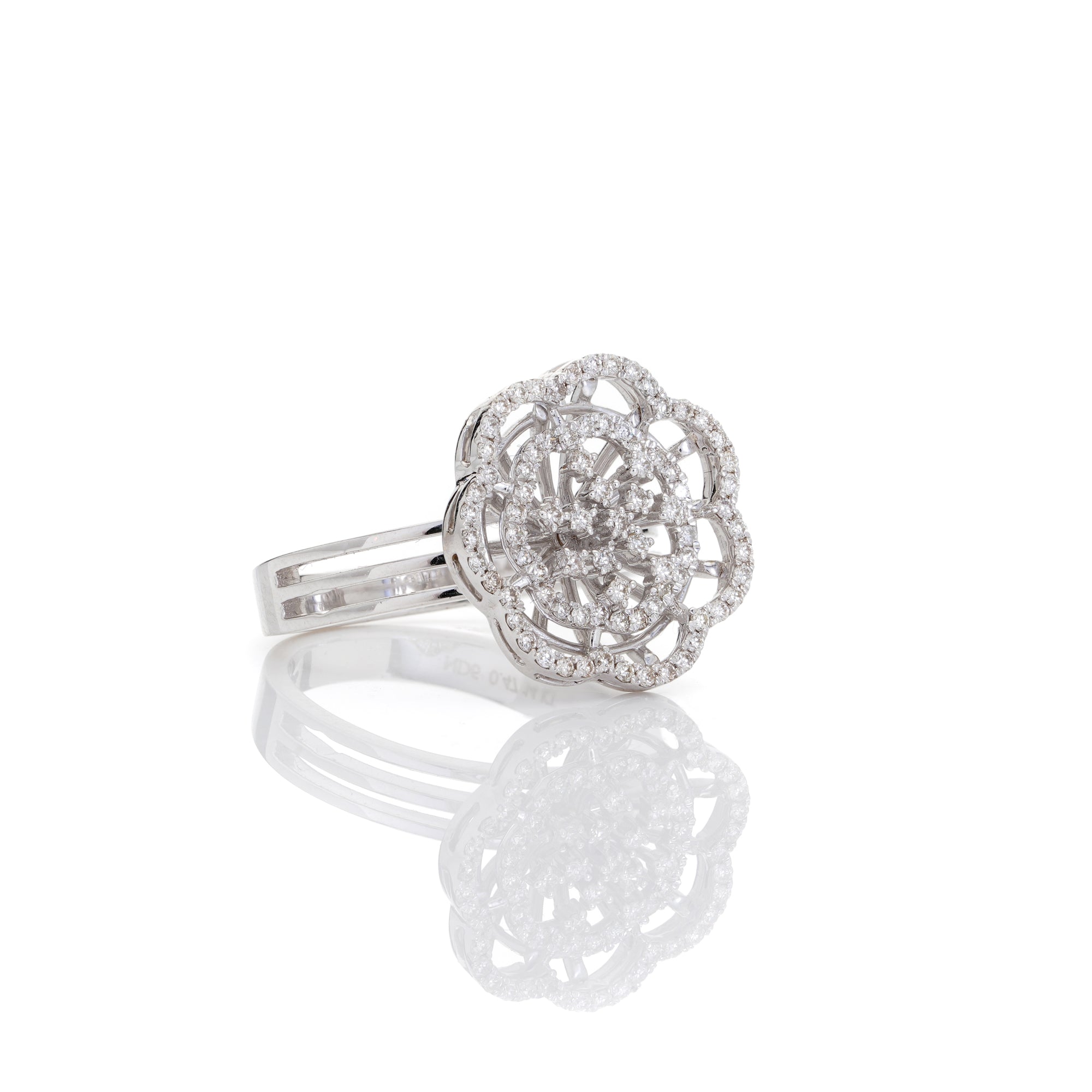 Enchanting Floral Diamond Ring