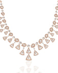 Exquisite Rose Gold Diamond Necklace Set