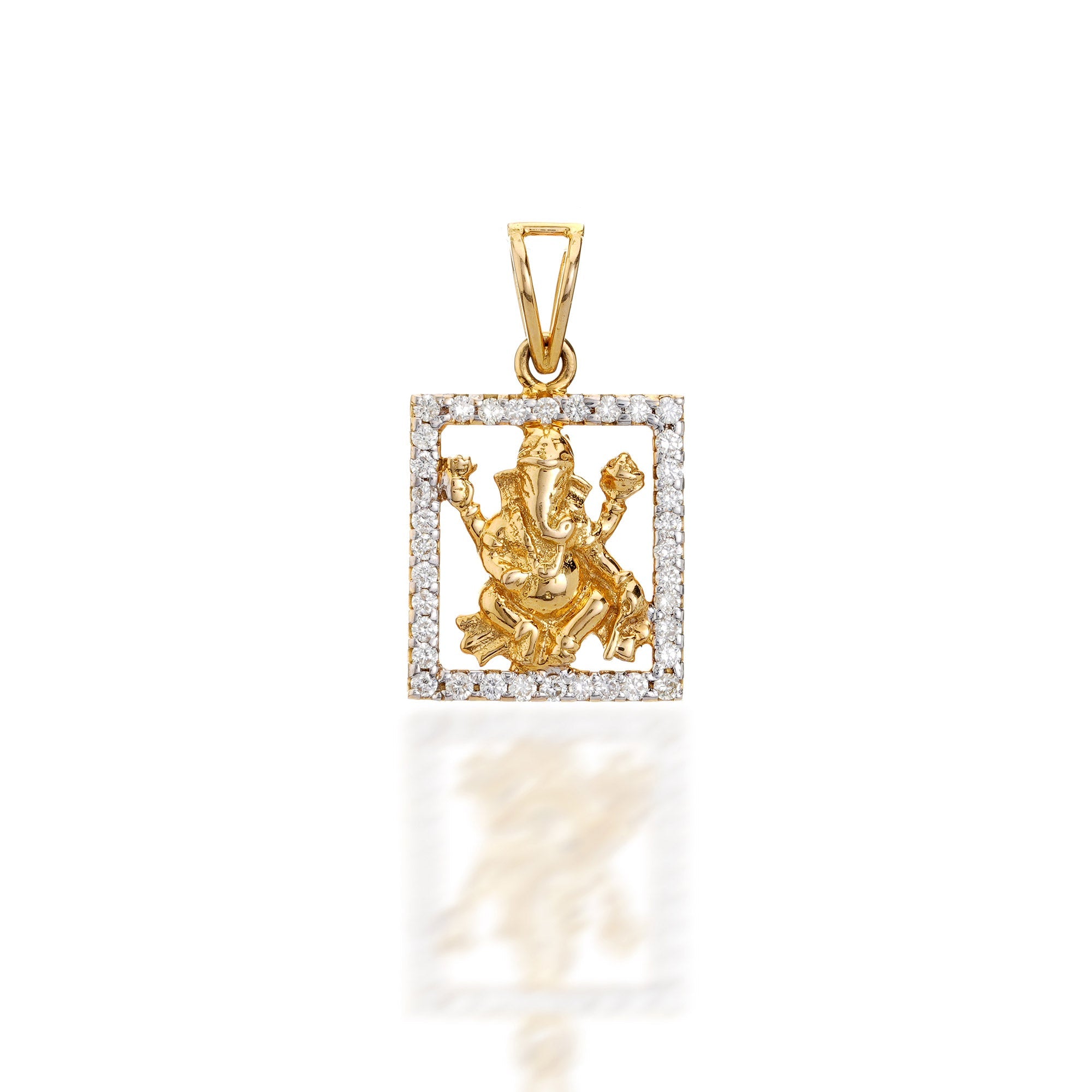 Glittering Ganesha Diamond Pendent