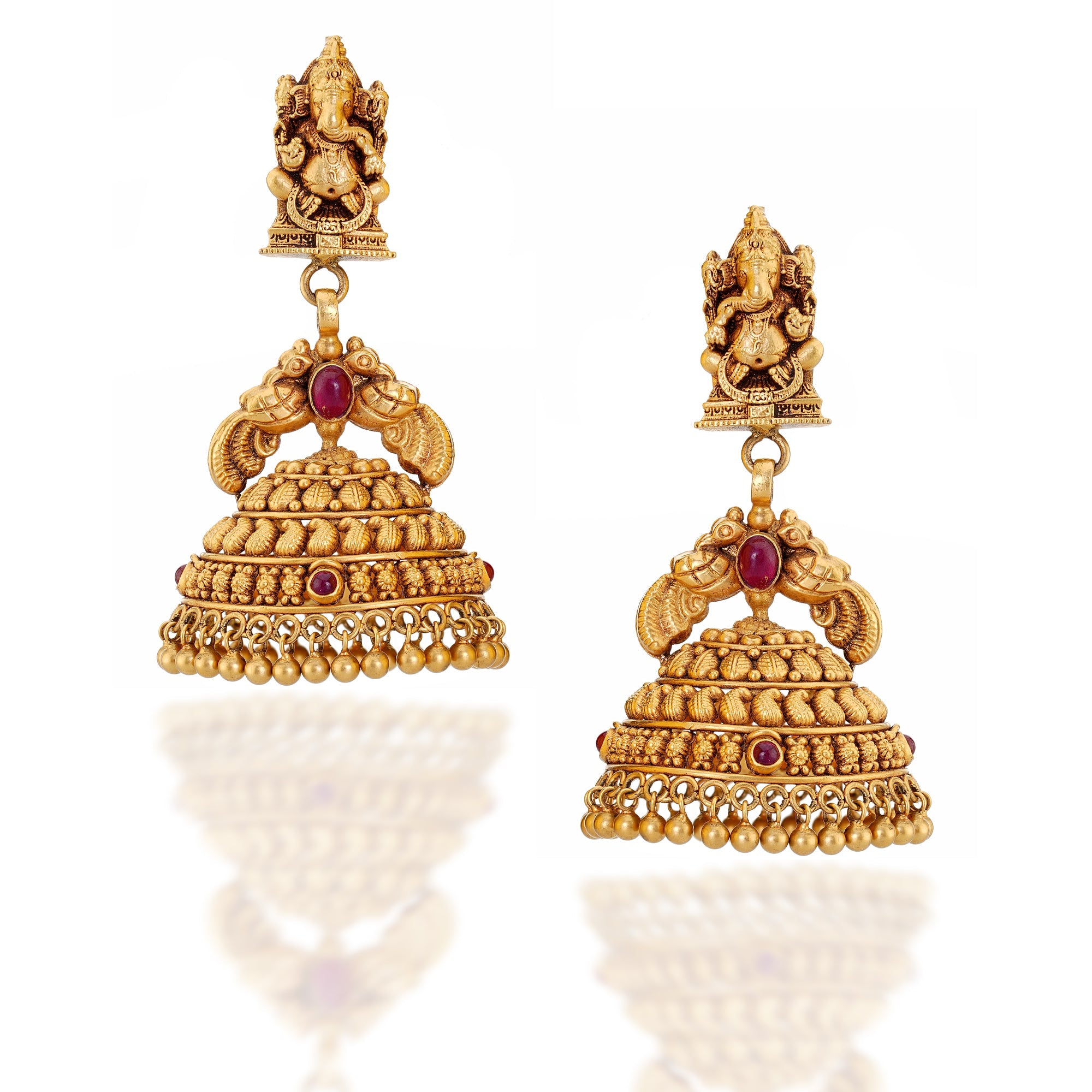 Multi Color Kundan Lord Krishna Kundan Earrings (KDE400MLT)